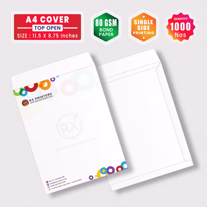 1000 Nos A4 Envelope Cover 8.75 X 11.5 Inches | 80 GSM Bond Paper | Top Open Cover 1000 Nos A4 Envelope Cover 8.75 X 11.5 Inches | 80 GSM Bond Paper | Top Open Cover