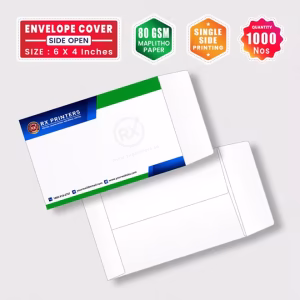1000 Nos Envelope Cover 6 X 4 Inches | 80 GSM Maplitho Paper | Side Open Cover