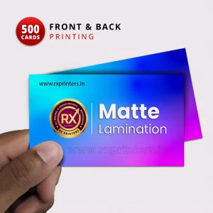 500 Cards | Front & Back Matte Lamination Visiting Cards