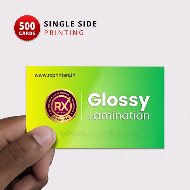500 Cards | Single Side Glossy Lamination Visiting Cards 500 Cards | Single Side Glossy Lamination Visiting Cards