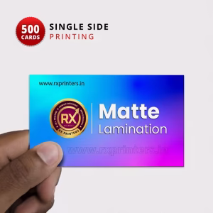 500 Cards | Single Side Matte Lamination Visiting Cards