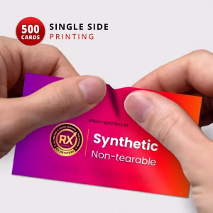 500 Cards | Single Side Synthetic 125 Micron Thin Visiting Cards