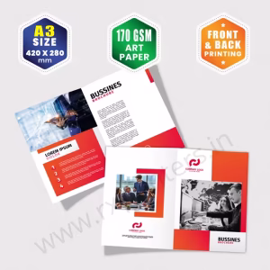 A3 Size : 420x280mm | 170 GSM Art Paper | Front & Back Printing