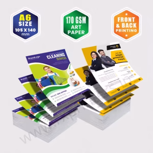 A6 Size : 105x140mm | 170 GSM Art Paper | Front & Back Printing