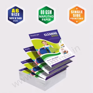 A6 Size : 105x140mm | 80 GSM Maplitho Paper | Single Side Printing